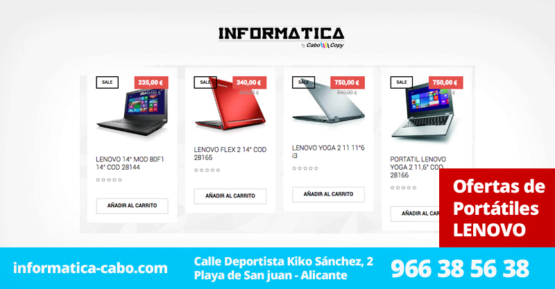 Oferta Portatil Lenovo Alicante Playa de San Juan
