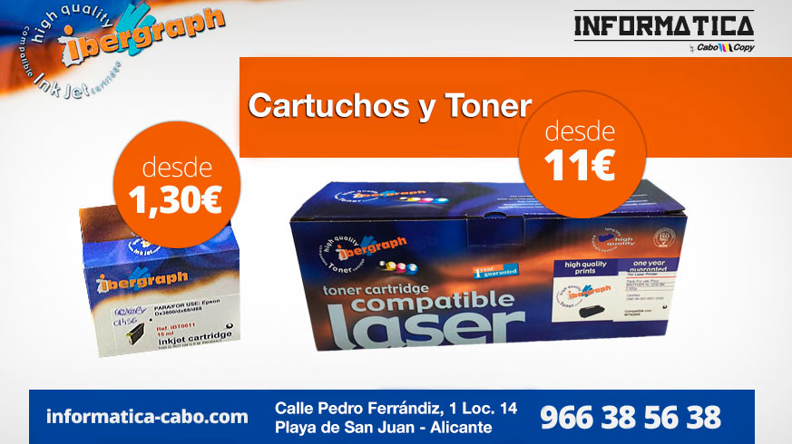 Cartuchos y toner impresora ibergraph Alicante